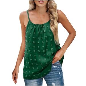 Green Sleeveless Women's Top